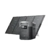 EcoFlow DELTA 2 Max solar generator connected to EcoFlow 400W portable foldable solar panel