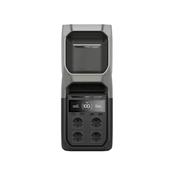 EcoFlow DELTA 3 Grey Variant Stacked Battery Setup