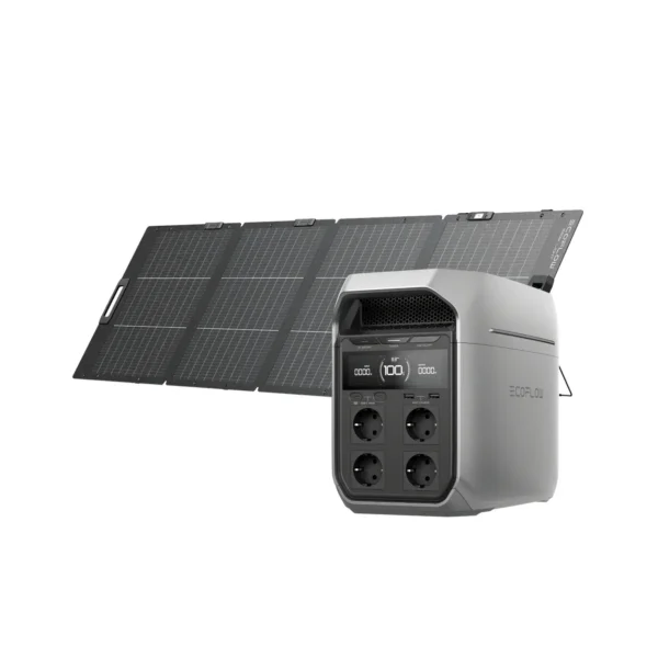 EcoFlow DELTA 3 Paired with Portable Solar Panel