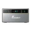 FOSSiBOT Balcony Solar Storage System Front Panel showing LCD Status Screen, USB-A, USB-C PD 100W, and Power Buttons