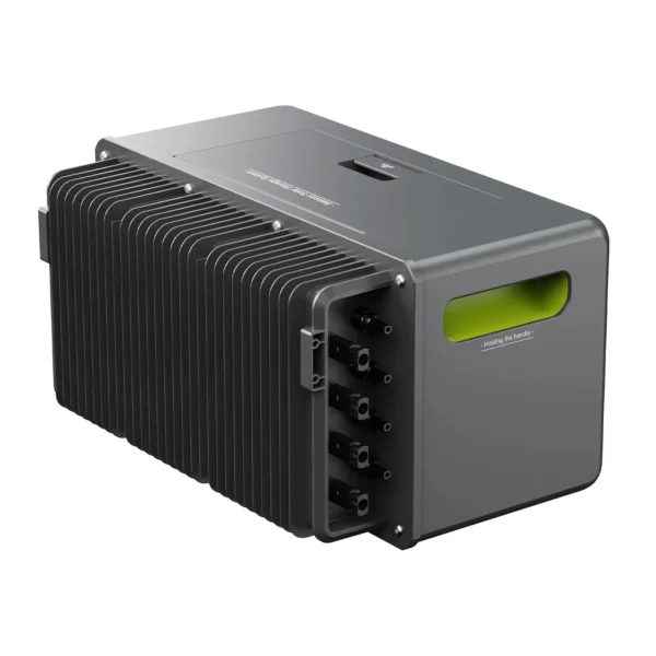 FOSSiBOT Balcony Solar Storage System Front View showing LCD Screen, USB Ports, AC Switches, and Brand Logo