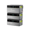FOSSiBOT Balcony Solar Storage System Stacked with Two 1958Wh Expansion Batteries for Extended Power Capacity