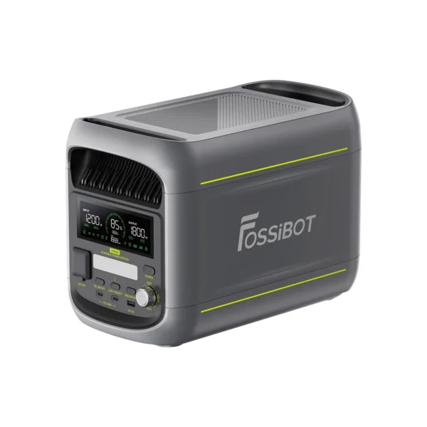 FOSSiBOT F1800 portable power station front view with LCD screen