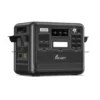 FOSSiBOT F2400 Black Open Input Compartment showing Fast AC Charging Cable Port and XT60 Solar Charging Port