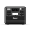FOSSiBOT F2400 Black Portable Power Station Front View showing LCD Screen, DC Ports, and USB Power Delivery Ports