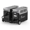 FOSSiBOT F3600 Pro Power Station connected to One Expansion Extra Battery Unit via Heavy-Duty Connection Cable