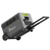 FOSSiBOT F3600 Pro Trolley Handle Mode FOSSiBOT F3600 Pro portable power station shown in trolley mode with its pull handle extended and heavy-duty wheels.